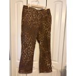 Womens XXL Leopard‎ Print Pants High Waisted Jeans Animal Print Trendy Fashion Brown Size 23 Photo 1