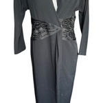 Vintage Daymor Couture Wrap Dress | Beaded Waist Detail | Size 8 Black Photo 0