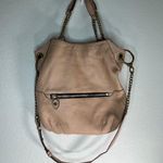 ORYANY Blush large cross body shoulder bag pebbled leather with chain accents Pink Photo 11