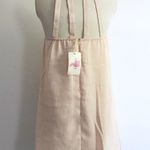 Halter Lace Swing Strappy Dress Pink Photo 3