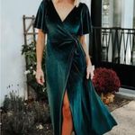Baltic Born  Meghan Velvet Maxi Wrap Dress | Sz XXXL |Deep Green | Photo 9