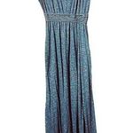 Max Studio Sleeveless Blue And White Maxi Dress Sz M Photo 0
