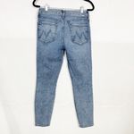 MOTHER Denim The Looker Ankle Fray Skinny Cigarette Jeans Twice Shy Light Wash Blue Size 30 Photo 2