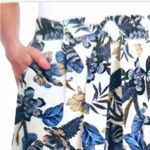 Dalia Floral Print High Rise Shorts Linen Blend
Tie Waist Blue Combo,Medium, NWT Photo 2