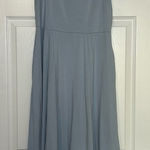 Able Light Blue Midi Dress Women’s Large Comfy Basic‎ Nautical Career Summer Photo 0