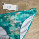 Johnny Was Calme Bikini Bottoms Size L Tie Dye Hipster Aqua Blue NWT Photo 3