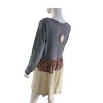 Umgee Colorblock Babydoll Dress Size S Tiered Fringe Hem Boho Cottage Photo 2