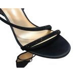 via spiga Pavlina Strappy Sandal in black satin 3.75" heel size 7 Photo 5
