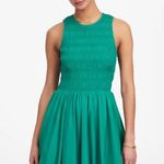 Madewell Green The Melody Bubble-Hem Smocked Midi Dress in Poplin Size XXS Photo 1