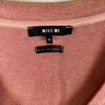 Miss Me  Women's Medium Pink Ruffle Sleeve V-Neck Top Blouse Casual Photo 2