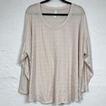 Athleta Light Pink Striped Long Sleeve Blouse Womens 3X Comfort Athletic Top Photo 0