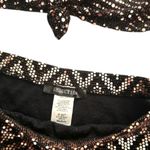 Chic Zigzag Patterned 2pc Skirt Set Black and Gold Dress Size M Photo 1