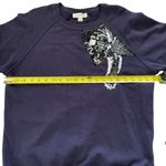 Anthropologie Uzma Bozai X sweatshirt navy blue pullover size large Photo 4