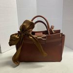 London Fog Vegan Leather Shoulder Satchel Handbag Brown Photo 7