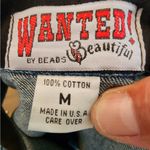 Vtg Wanted By Beads Beautiful Denim Vest cropped Size M Blue Size M Photo 5
