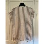 Viola Borghi made in Italy striped lace up tunic coverup White Size L Photo 6