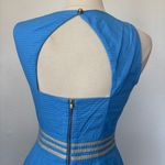 Lilly Pulitzer  “Kirkland” Vibrant Blue & Gold Sleeveless Cut Out Mini Dress Photo 5