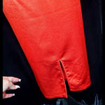 Pretty Little Thing  Red Satin Ruched Skirt Puff Sleeve Midi Dress Photo 2