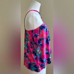 Bal Harbor NWT Pinks Blues White Floral Print Swim Top One Side Straps Sz M Pink Size M Photo 2