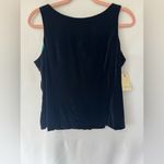 Dana Buchman Navy Velvet Tank with Button Back, by  size 10, NWT $188 MSRP Photo 2