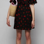 HVN Black Cherry Print Emily Sweetheart Mini Dress Size 2 Photo 0