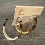 Kenneth Jay Lane Couture Shopbop Gold/Tortoise Post Hoop Earrings Gold Photo 5