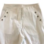 VTG Montage High Waisted Crop Pant White Sz. 10 Rhinestone Grommets Embellished Photo 2