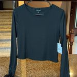 Dry Goods NWTs Black Cropped Ribbed Long Sleeve From Photo 0