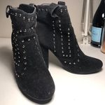 Suede Studded Black Booties Size 7 Photo 0