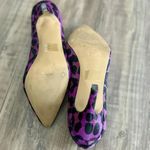 Betsey Johnson  Women's Purple Leopard Print Pumps Pointed Toe Size 9 Photo 4
