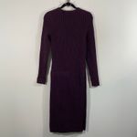 Marine layer Women Purple Ribbed Marnie Wool Blend Midi Sweater Dress Size XL Photo 6