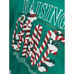 Vintage Russ Sportswear Christmas Sweatshirt Raising Cane Bears Green Size L Photo 1
