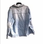 Refuge  size 1X blue jean denim distressed jacket Photo 4