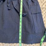Lizard Thicket  size large navy women’s paper bag skirt with belt and pockets NWT Photo 3