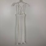 ZARA White Cable Knit Cross Neck Halter Dress Small Photo 8