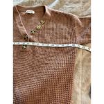 Listicle  V-Neck Waffle Sweater Size Small Pullover Fall Warm Buttons Photo 4