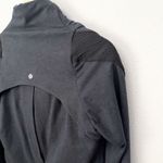 Lululemon ATHLETICA | Sway Cowl Neck Zip Up Jacket Charcoal Grey/Black | Size 4 Photo 6