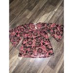 Lavender Brown Nwt Velvet Burnout Flutter Sleeve Boho Blouse spring designer top Photo 2