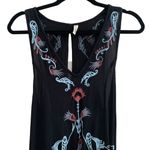 Free People Intimately FP black floral embroidered Adelaide dress / tunic Photo 6