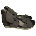 Eileen Fisher  Women’s Size 8.5 Gray Mesh Zanya Strappy Platform Zip Back Sandals Photo 7