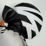 Disney  Parks Minnie Mouse Ears Headband Black White Mummy Bow Halloween Spooky Photo 4