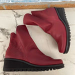 LOINTS OF HOLLAND LOTTUM RED/burgendy suede + smoothleather boots size 42/11.5 Red Photo 4