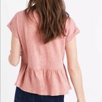 Madewell Modern Linen Gather Top in Cream Linen Size Medium Photo 9