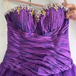 Elegant Strapless Purple Dress Size 10 Photo 1