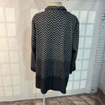 John & Mark Black Geometric Button Down Long Sleeve Cardigan Sweater Size XL Gray Photo 4