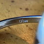 Genuine Blue Zircon Sterling Silver Cocktail Ring Size 7 Photo 5