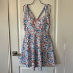 B2prity Women's One Piece Swimdress Swimsuit Tummy Control Floral XXL 2XL NWT Blue Photo 1