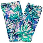 Lilly Pulitzer  Women’s M Blue Purple Off Tropic Print Georgie May Palazzo Pants Photo 1