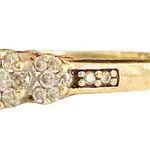 Women’s 10k 10KT IKS Diamond Yellow Gold Flower Cluster Band Ring Size 6.75 Photo 7