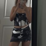 Black and White Graphic Print Skirt Size XS Photo 1